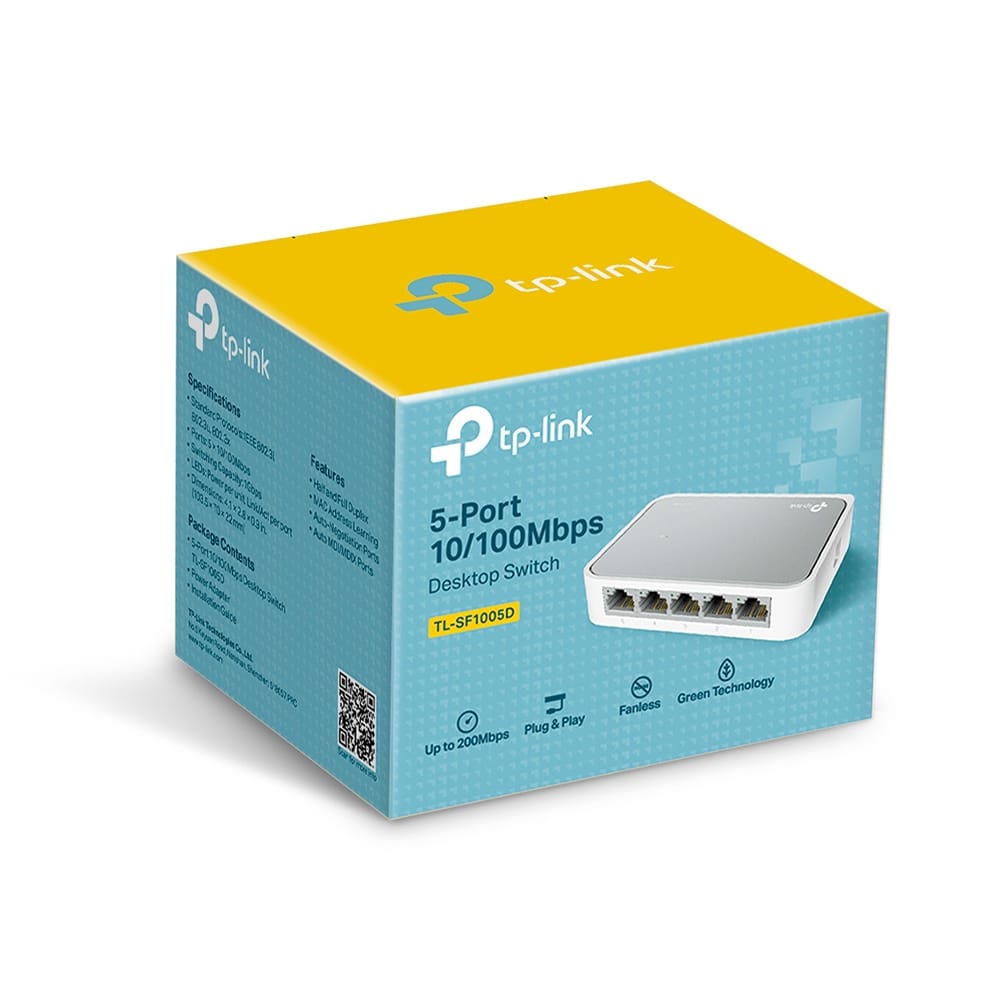TP‑Link TL‑SF1005D 5‑Port 10/100 Mbps Desktop Switch