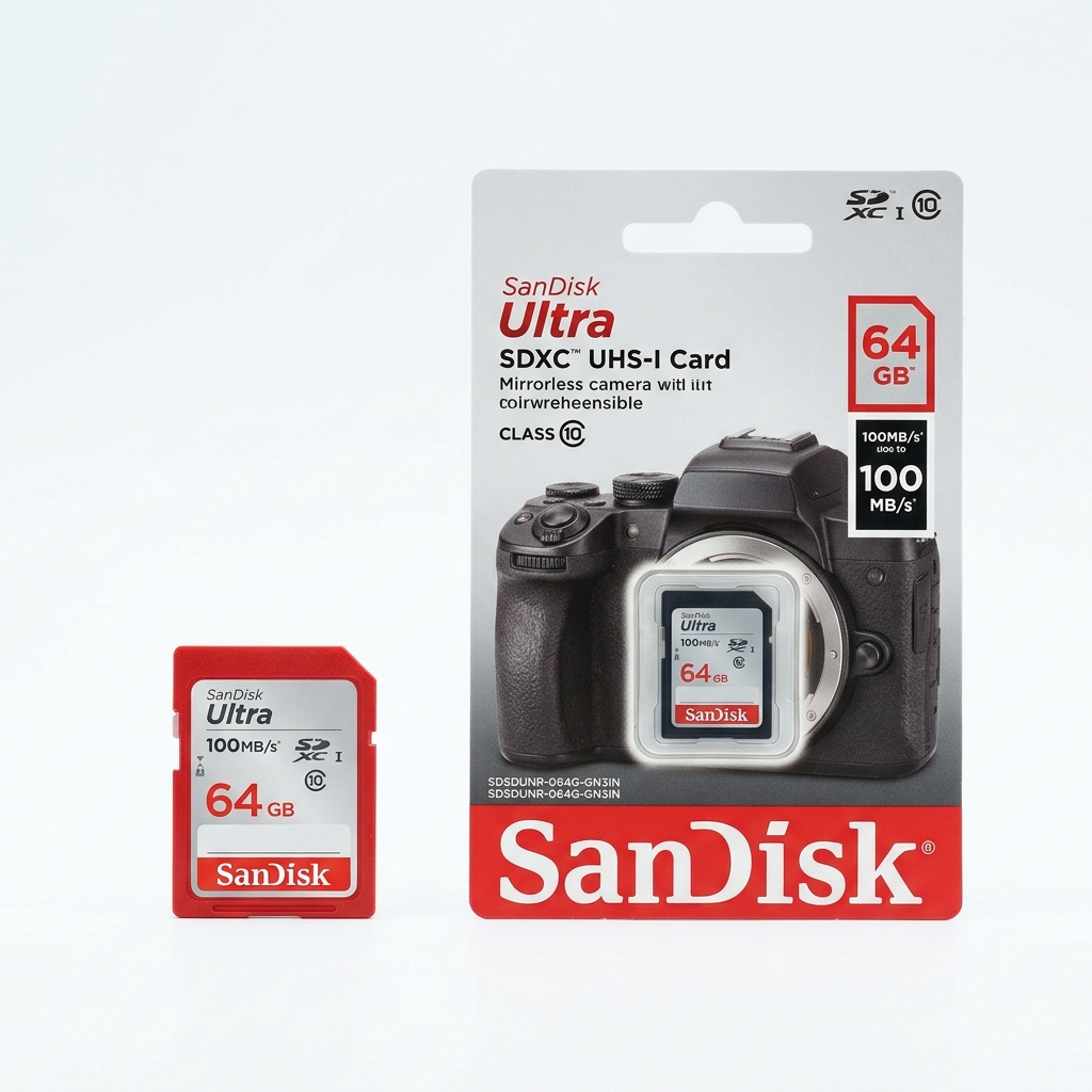 SanDisk Ultra SDXC UHS-I Card 100MBPS 64GB Class 10 - SDSDUNR-064G-GN3IN