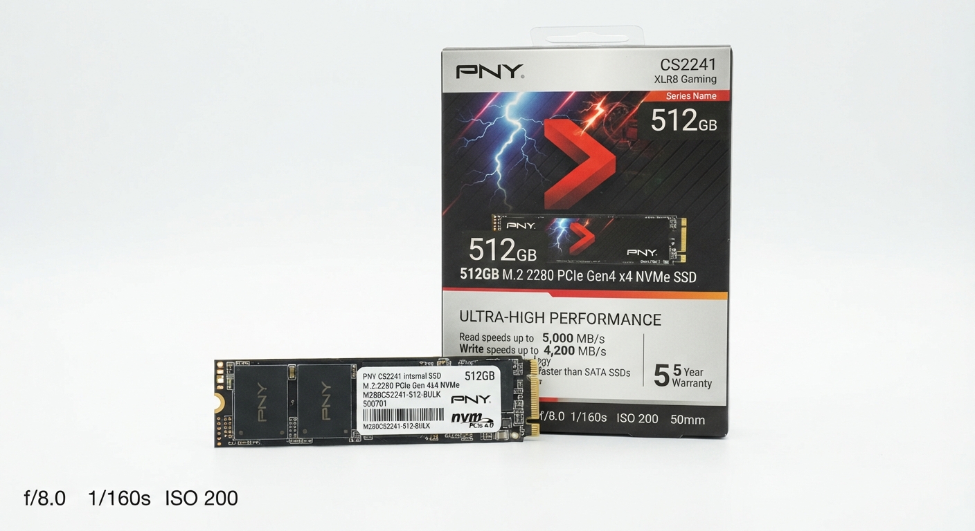 PNY INTERNAL SSD M.2 PCIe Gen 4*4 NVMe 2280 - 512GB -M280CS2241-512-BULK